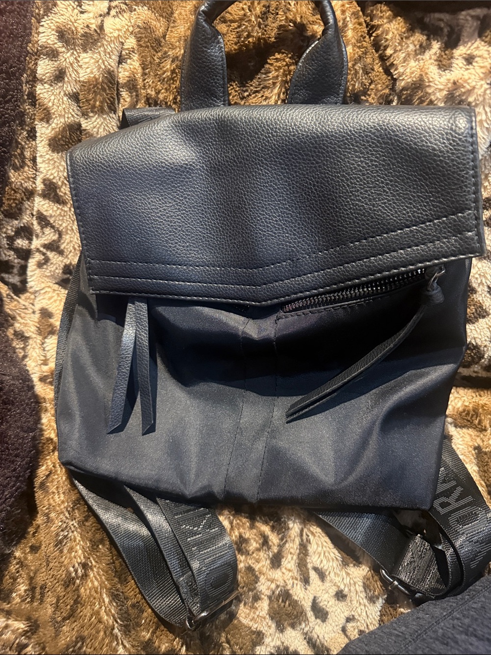 Botkier new York Black Leather-Trim Backpack